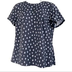 Banana Republic Women's Polka Dot black/white short sleeve Top size medium